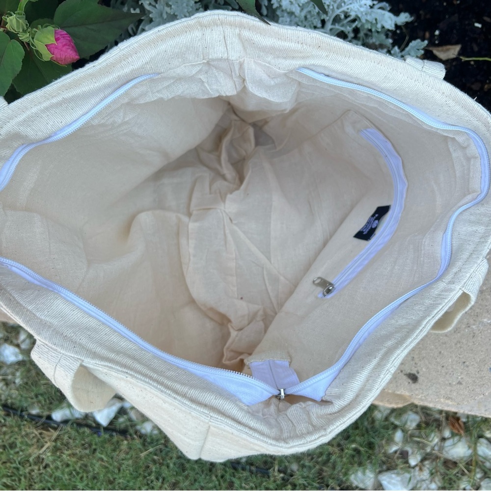 Large Cotton Canvas Tote - Picture 4 of 13